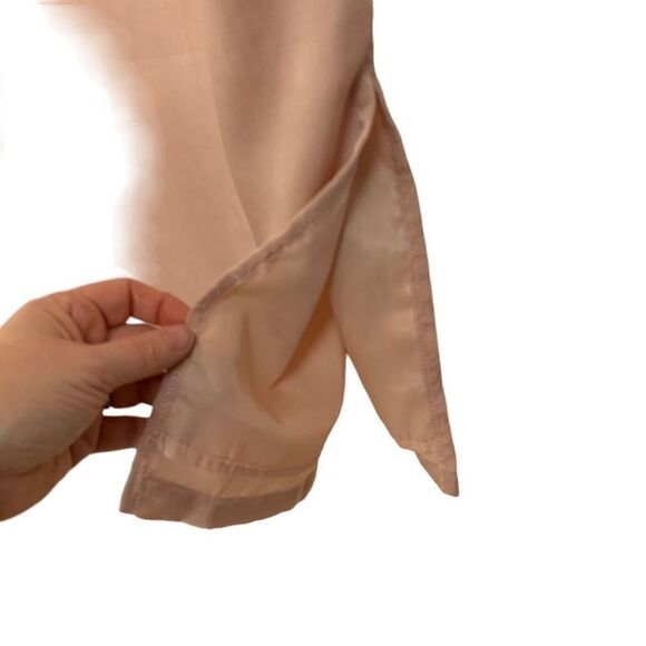 Neon Rose Shimmery Pink Bow Sleeve V Neck Shift Dress Size Small - Picture 4 of 11